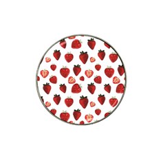 Strawberry Watercolor Hat Clip Ball Marker (4 Pack) by SychEva