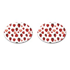 Strawberry Watercolor Cufflinks (oval) by SychEva