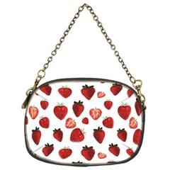 Strawberry Watercolor Chain Purse (one Side) by SychEva