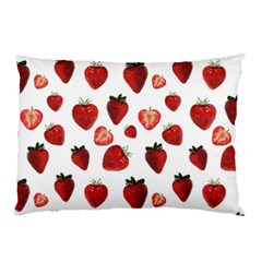 Strawberry Watercolor Pillow Case by SychEva