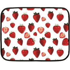 Strawberry Watercolor Fleece Blanket (mini) by SychEva