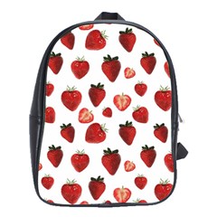 Strawberry Watercolor School Bag (large) by SychEva