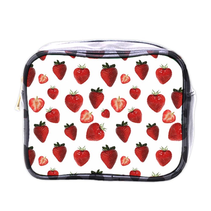 Strawberry Watercolor Mini Toiletries Bag (One Side)