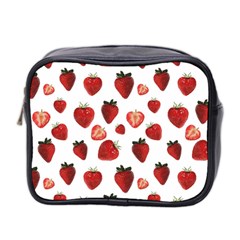 Strawberry Watercolor Mini Toiletries Bag (two Sides)