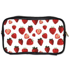 Strawberry Watercolor Toiletries Bag (one Side) by SychEva