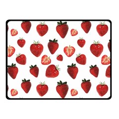 Strawberry Watercolor Fleece Blanket (small) by SychEva