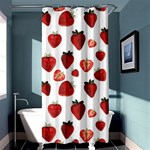 Strawberry Watercolor Shower Curtain 36  x 72  (Stall)  Curtain(36 X72 ) - 33.26 x66.24  Curtain(36 X72 )