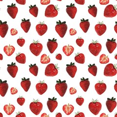 Strawberry Watercolor Play Mat (rectangle) by SychEva