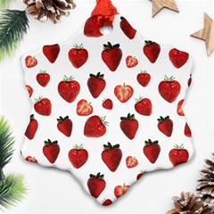 Strawberry Watercolor Snowflake Ornament (two Sides)