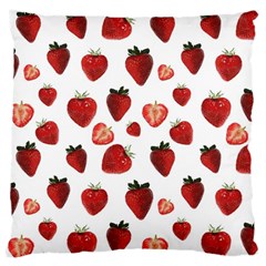 Strawberry Watercolor Large Cushion Case (one Side) by SychEva