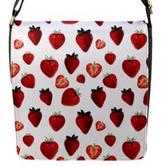 Strawberry Watercolor Flap Closure Messenger Bag (s) by SychEva