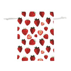 Strawberry Watercolor Lightweight Drawstring Pouch (s) by SychEva