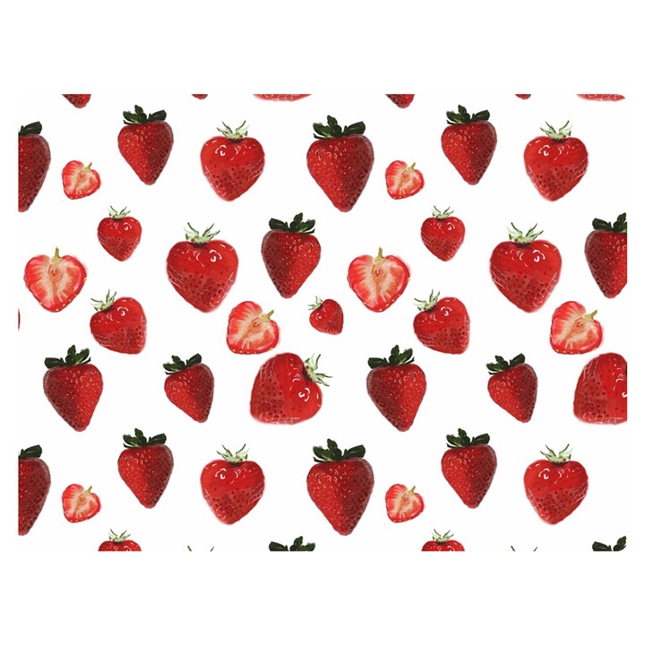 Strawberry Watercolor Premium Plush Fleece Blanket (Extra Small)