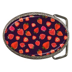 Strawberry On Black Belt Buckles by SychEva