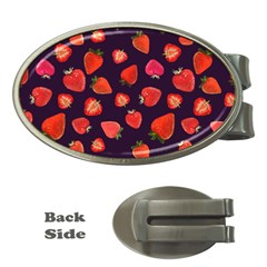 Strawberry On Black Money Clips (oval)  by SychEva