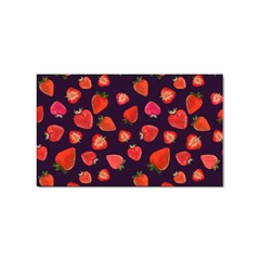 Strawberry On Black Sticker Rectangular (100 Pack) by SychEva