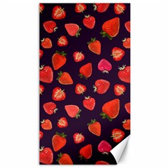 Strawberry On Black Canvas 40  X 72  by SychEva