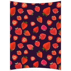 Strawberry On Black Back Support Cushion by SychEva