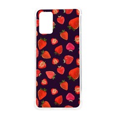 Strawberry On Black Samsung Galaxy S20plus 6 7 Inch Tpu Uv Case by SychEva