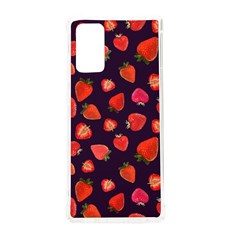 Strawberry On Black Samsung Galaxy Note 20 Tpu Uv Case by SychEva