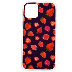 Strawberry On Black Iphone 12 Pro Max Tpu Uv Print Case by SychEva