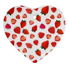 Strawberries Ornament (heart) by SychEva