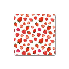 Strawberries Square Magnet by SychEva