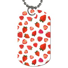 Strawberries Dog Tag (one Side) by SychEva