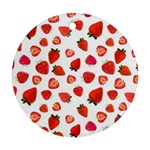 Strawberries Round Ornament (Two Sides) Back