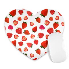 Strawberries Heart Mousepad by SychEva