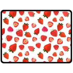 Strawberries Fleece Blanket (large) by SychEva