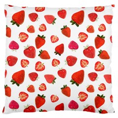 Strawberries Large Cushion Case (one Side) by SychEva