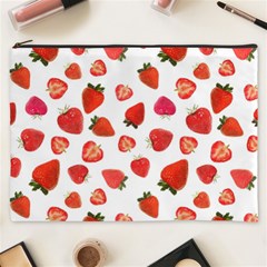 Strawberries Cosmetic Bag (xxxl) by SychEva