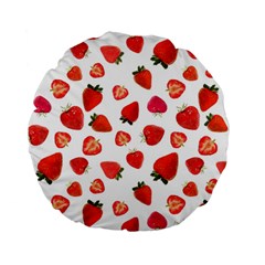 Strawberries Standard 15  Premium Round Cushions by SychEva