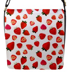 Strawberries Flap Closure Messenger Bag (s) by SychEva