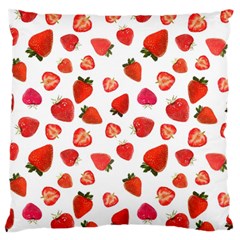 Strawberries Standard Premium Plush Fleece Cushion Case (two Sides) by SychEva