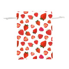 Strawberries Lightweight Drawstring Pouch (s) by SychEva