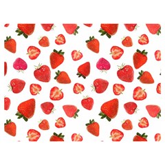 Strawberries Two Sides Premium Plush Fleece Blanket (extra Small) by SychEva