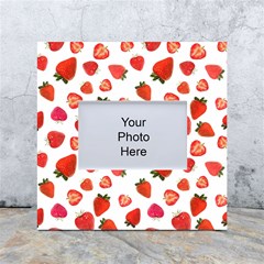 Strawberries White Box Photo Frame 4  X 6  by SychEva