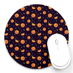 Oranges Round Mousepad by SychEva