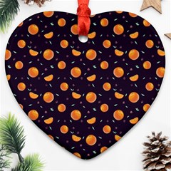 Oranges Heart Ornament (two Sides) by SychEva