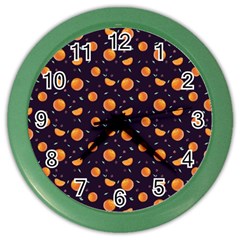 Oranges Color Wall Clock by SychEva