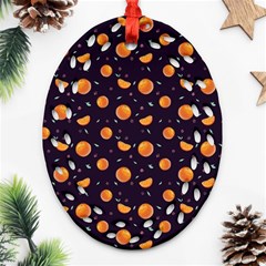 Oranges Oval Filigree Ornament (two Sides)