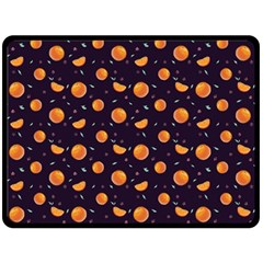 Oranges Two Sides Fleece Blanket (large) by SychEva