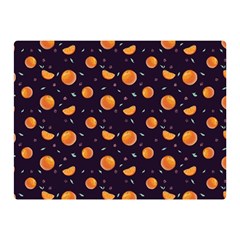 Oranges Two Sides Premium Plush Fleece Blanket (mini) by SychEva