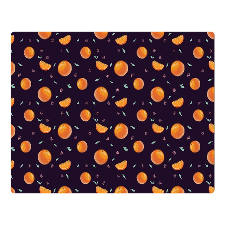 Oranges Two Sides Premium Plush Fleece Blanket (Large)