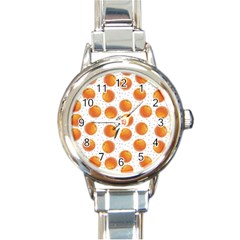 Orange Round Italian Charm Watch by SychEva