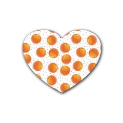 Orange Rubber Heart Coaster (4 Pack) by SychEva