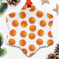 Orange Snowflake Ornament (two Sides) by SychEva