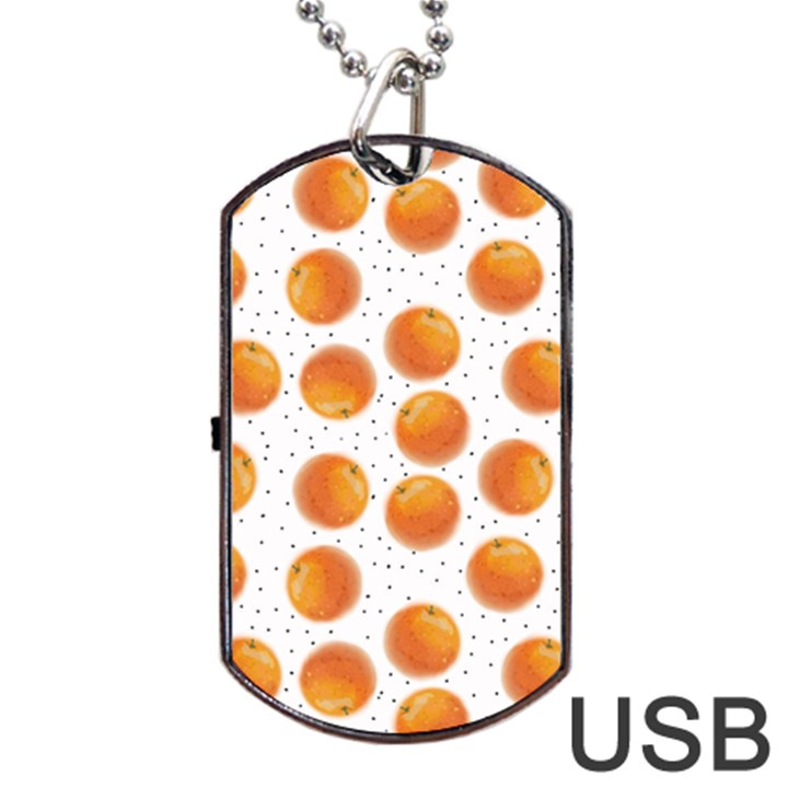 Orange Dog Tag USB Flash (One Side)